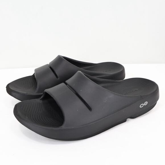 OOFOS OOAHH Slide Sandal Black Unisex Size M6 W8 EU39 - Picture 1 of 10